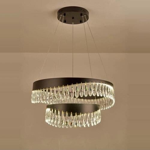 Postmodern Luxury Chandelier Living Room Dining Room Hall Villa Chandelier Lighting Crystal Deco Simple Creative Hanging Lamp