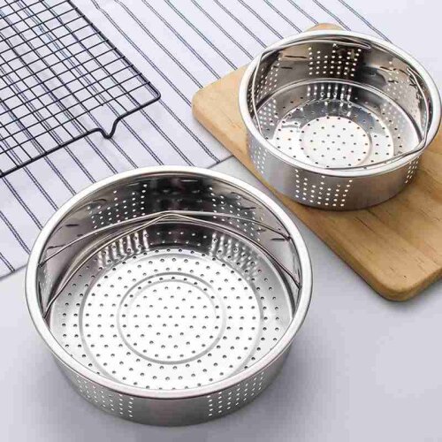 1pc Steel Steamer Multifunction Kitchen Tools Double Handle Egg Steamer Rack Set Egg Steam Basket Steamer Cooker