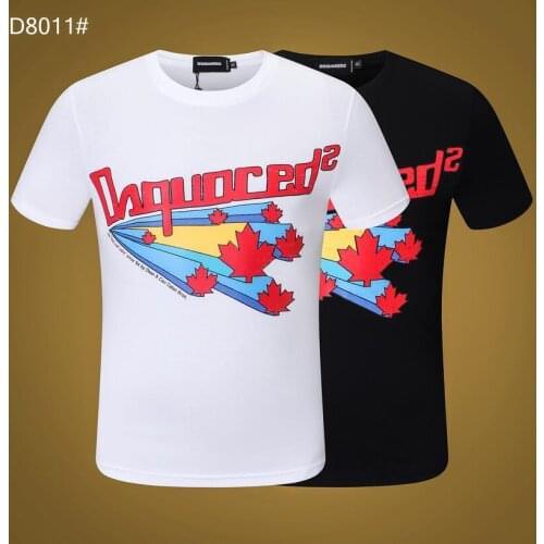 DSQUARED2-Men Women O Neck Short Sleeve T-Shirt Authentic Pure Cotton Hip Hop DSQ T-Shirt D8011