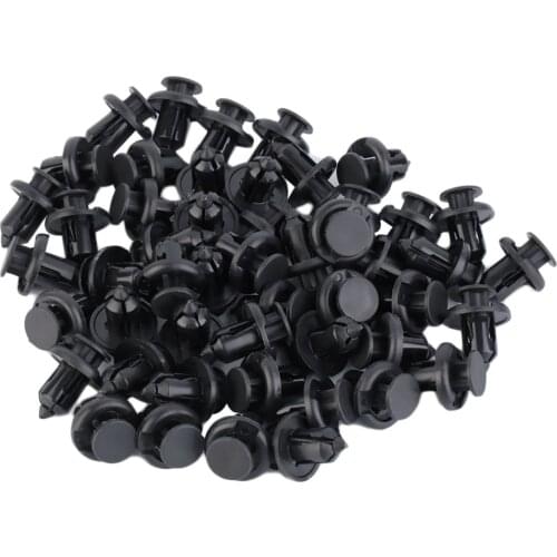 New 10mm 50Pcs Vehicle Car Styling Bumper Clips Retainer Fastener Rivet 10mm 50Pcs Door Panel Fender Liner For Honda Automobiles