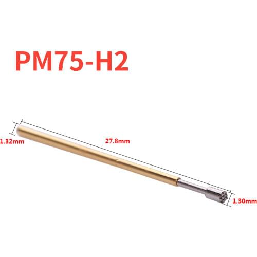 PM75-H Length 27.8mm Test Spring Probe Instrument Nickel Plated Spring Probe For Industrial Test Voltage Test Probe