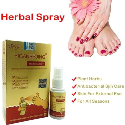 30ML YIGANERJING Traditional Herb Foot Spray Detox Anti Fungal Infection Onychomycosis Treatment Foot Care Liquid