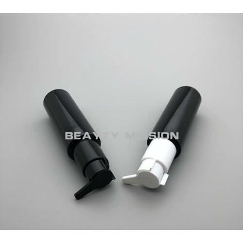 BEAUTY MISSION 100ml 48Pcs/Lot Empty Black Lotion Pump Bottles , 100cc White/Black Dispenser For Pet Bottle Lotion Cream Pump