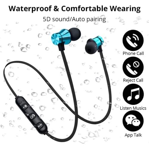 Earphone Wireless Bluetooth Headset Magnetic Earbuds Waterproof Sport With Mic For iPhone Sony Xiaomi Meizu Gaming Headset