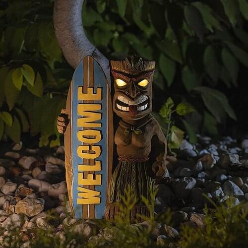 40# Outdoor Totem Surfboard Hawaiian Wine Glass Totem Garden Decoration Outdoor Ornament Vintage Gardening Décoration De Jardin