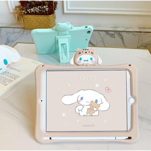 For iPad 10.2 7th iPad 9.7 2018 2017 Case Pro 9.7 10.5 Silicon Cover For Mini 1 2 3 4 5 Air 1 2 3 stand Kids cases with Pen slot