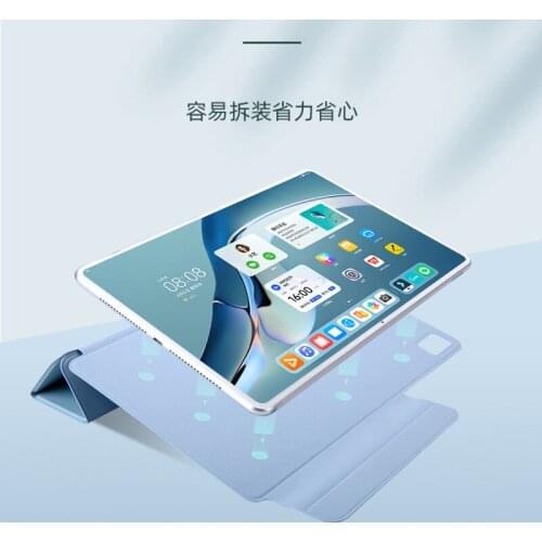 Three Folding Stand Case for Huawei Mate Pad Matepad Pro 12.6 WGR-W09 2021 Cover Double-sided Magnetic Buckles Slim Shell Funda