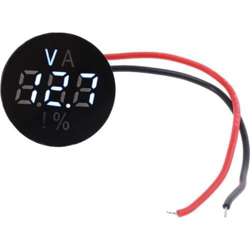 Digital Voltage Indicator 2 Wires 12V 48V 120V Battery Tester Lithium Lead-acid