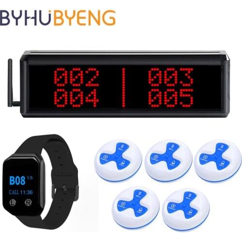 BYHUBYENG Screen For Orders Restaurant Pager Waiter Call Button Queue Management System Service Coffee De Table Assiette Complet