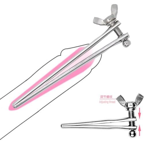 Urethral Catheter Adjustable Cock Sounding Rod Stainless Steel Penis Plug Male Masturbator Uretral Stimulator Sex Toys for Men