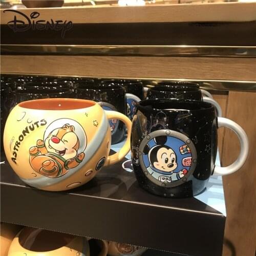Disney Space series Mickey Minnie cutie Ceramic mug large capacity mug coffee mug milk mug mugs coffee cups