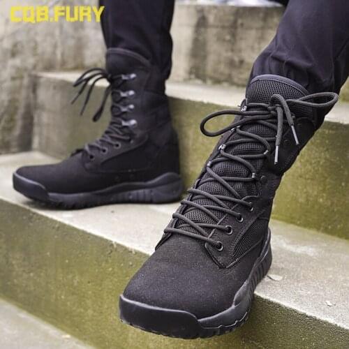 2019 summer mesh breathable 07 ultra-light combat boots mens high help special forces tactical boots combat boots