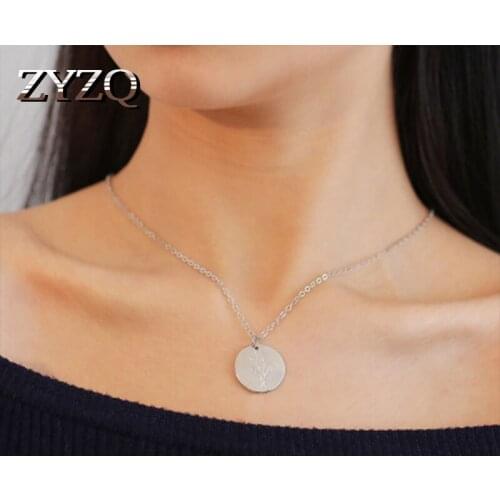 ZYZQ Fashion Choker Women Necklace With Live Tree Pattern Engraved Silver Plated Birthday Gift Accessories Necklace Jewelry