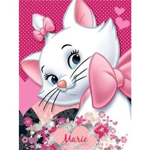 Cartoon Marie Cat Animail DIY 11CT Embroidery Cross Stitch Kits Craft Needlework Set Printed Canvas Cotton Thread Design