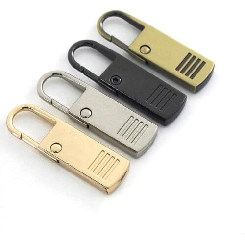 2x Fashion Metal Zipper Repair Kits Slider Puller Instant Zipper Replacement for Broken Buckle Bag Suitcase Garment Zipper Head