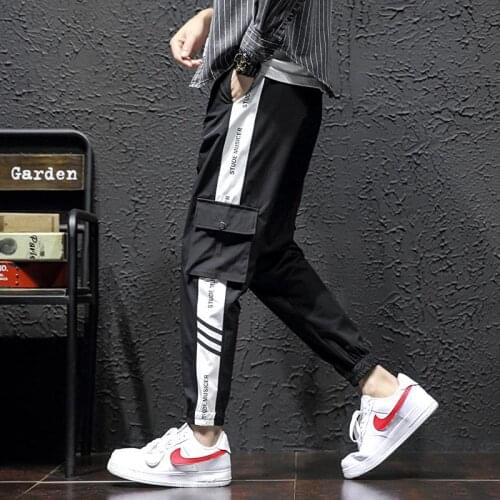 New 2020 Mens Fashion Autumn Summer Cotton Pants Hip Hop Elastic Waist Pants