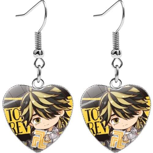 Wholesale Anime Tokyo Revengers Izana Kurokawa Drop Earrings Red Acrylic Hanafuda-Derived Long Earrings for Women Men Jewelry