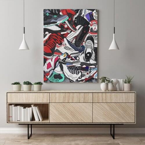 Poster HD Print Sneakers Fashion Trend Art Canvas Painting Nordic Popular Modern Living Room Pictures Home Decor