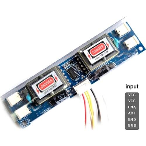 Brand new 4 lamp small port high voltage board For 15-24 inch LCD screen general high-power inverter converter for LCD with cabl