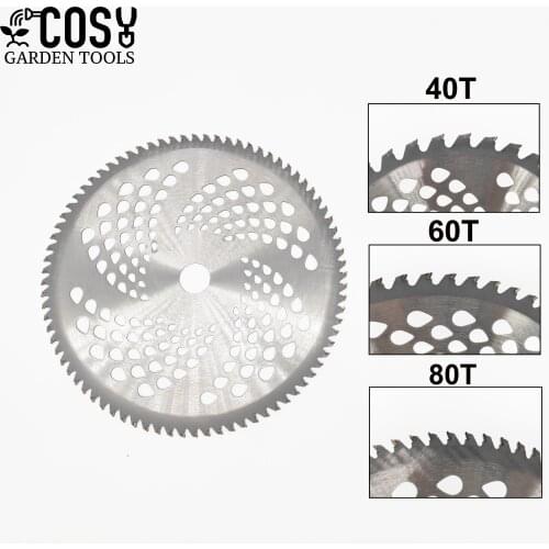 Durable 40T/60T/80T Carbide Brush Cutter Blade Lawn Mower Grass Eater Head Trimmer Weeds Knife Garden Tools