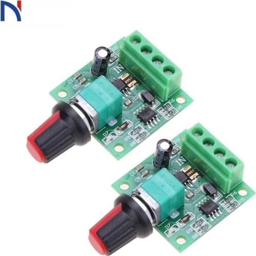 1.8V 3V 5V 6V 7.2V 12V 2A 30W DC Motor Speed Controller Mini DC Motor Speed Regulator Controls PWM 1803BK