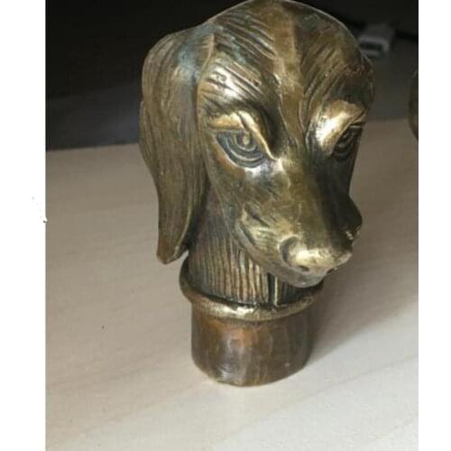 Zhao Old Bronze Hand Carved Skull Statue Cane Walking Stick Head Three shape selection