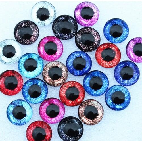 6 8 10 12 14 16 18 20 25mm Random Mixed Dragon Cat Eyes Pattern Round Glass Cabochon Flatback Photo DIY Making Accessory Paired