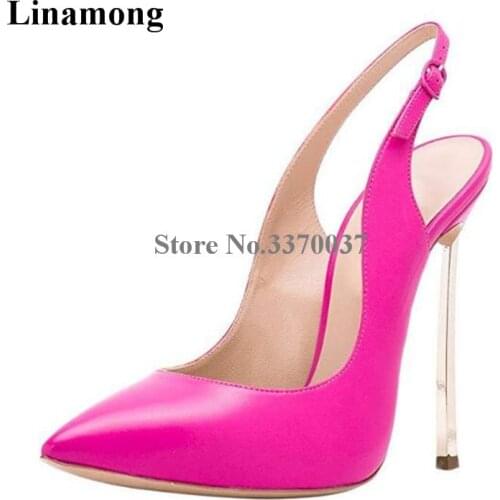 Brand Design Women Sexy Pointed Toe Metal Stiletto Heel Pumps Cut-out Heel Super High Heels Formal Club Dress Shoes