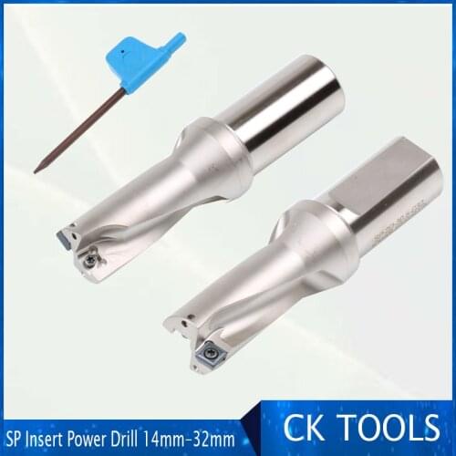 High precision 14-32mm CNC indexable U drill 2D SP indexable insert drill Drills for metal 13 14.5 15.5 Diameter power u drill