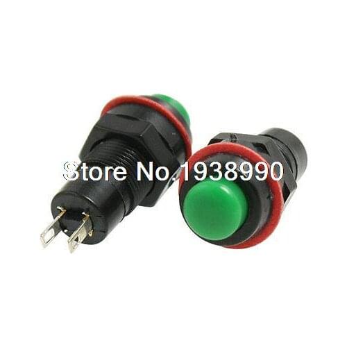 20pcs SPST OFF/(ON) Green Momentary Push Button Switch N/O AC 250V/1A