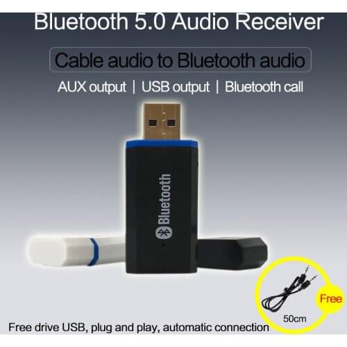 Bluetooth 5.0 audio receiver Stereo USB adapter Wireless bluetooth DIY 3.5MM audio AUX Speaker home theater