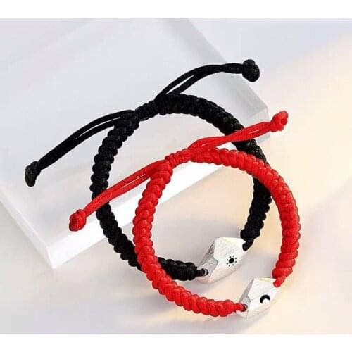 Lovers Wishing Stone Bracelets Moon and Sun Promise Couple Matching Bracelets LX9E