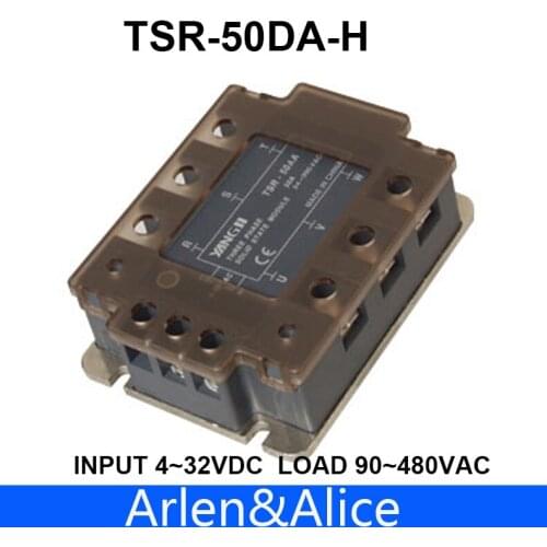 50DA TSR-50DA-H Three-phase High voltage type SSR input 4-32V DC load 90-480V AC single phase AC solid state relay