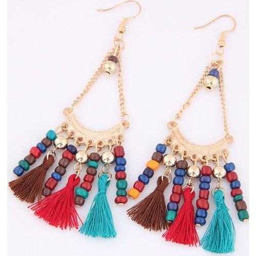 European And American Metal Baitami Pearl Bohemian Line Ear Nail Earring Jewelry
