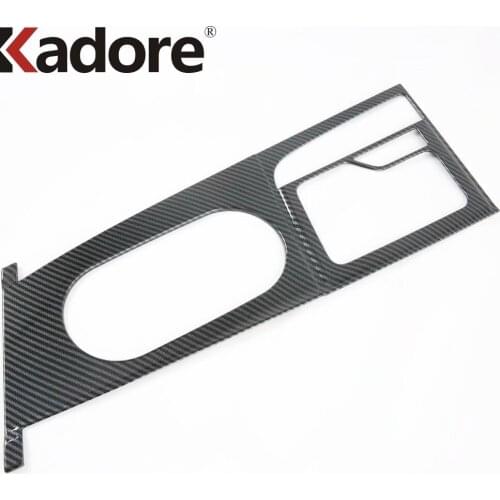 Car Interior Gear Shift Panel Cover Trim For Hyundai Elantra 2021 2022 Carbon Fiber Water Cup Holder Frame Trims Stickers LHD