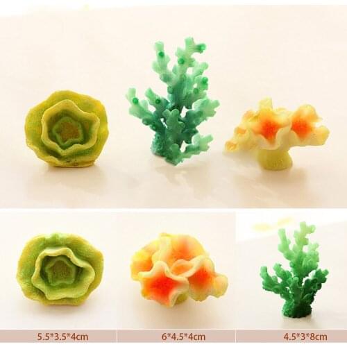 Artificial Resin Simulation colorful Coral Fish Tank decor Small Mini Micro Landscape Fish Tank Aquarium Decorative Ornaments