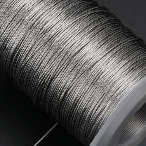 M3GA 100m 304 Stainless Steel Wire Rope Soft Fishing Lifting Cable 1×7 Clothesline With 30 Aluminum Ferrules