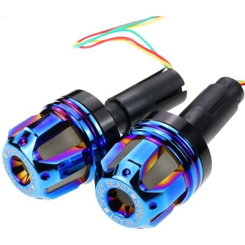 Spirit Beast Motorcycle Handlebar Bar Ends/grips Gear/slider Caps L2 With Amazing Led Universal For Honda Yamaha Kawasaki Suzuki