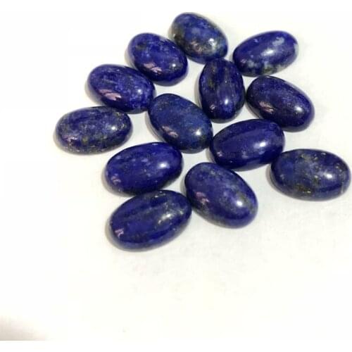 Wholesale Natural Lapis Lazuli stone Cabochons 8x12mm oval Semi precious stone jewelry cabochons 10pcs/lot