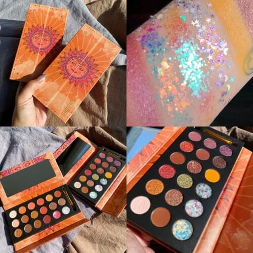 18 Color Matte Shimmer Glitter Eyeshadow Palette Metallic Diamond Eyeshadow Pallete Pigmented Maquillage Makeup Palette Cosmetic