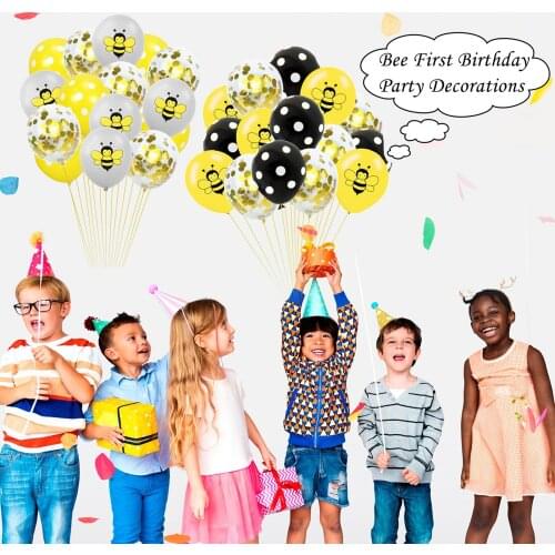 Bee First Birthday Party Decorations Bee Balloons for Girls Boys