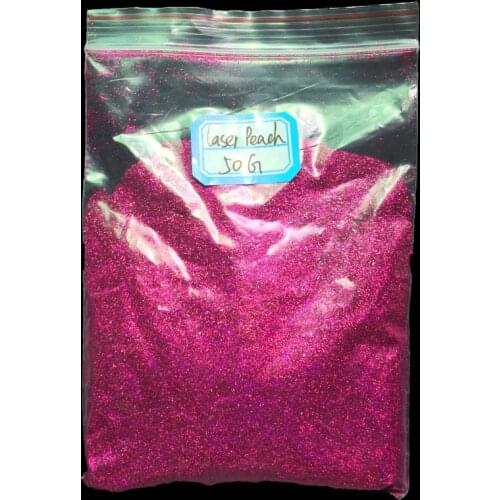 Laser Peach Glitter powder paint coating ceramic art crafts coloring dye 50 gram per pack