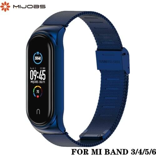 Strap for Mi Band 5 6 Metal Milanese Bracelet on Mi Band 6 Wristband Stainless Steel Xioa Mi Band 3 Strap for Xiaomi Miband 5 4