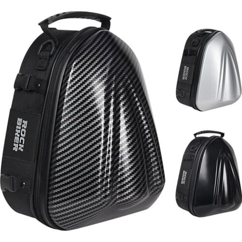 ROCK BIKER motocicleta asiento trasero bolsas fibra de carbono Dain motocicleta equipaje tanque bolsas casco duro bolso Moto mon