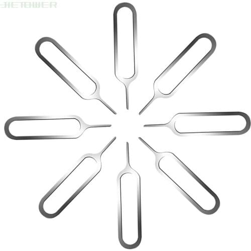 Cheapest New Sim Card Needle For Apple IPhone 8 7 6 5 4 /4S IPad 2 Cell Phone Tool Tray Holder Eject Pin Metal 10000PCS/LOT