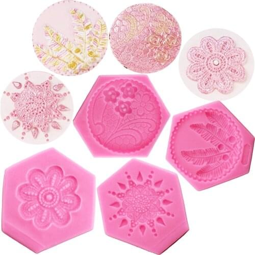 DIY Cupcake Topper Fondant Mold Flower Leaf Silicone Molds Cake Decorating Tools Clay Candy Chocolate Gumpaste Moulds