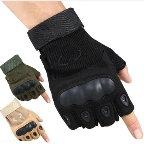 Tactical riding army fan gloves non-slip wear-resistant fighting mountaineering outdoor sun protection fitness half-fingergloves