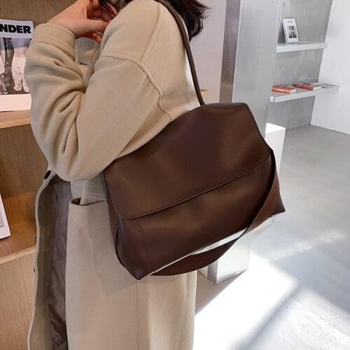 Soft PU Leather Women Shoulder Bags Large capacity 2021 Brand Luxury Black Crossbody bags Handbags Trending Lux ladies Tote Bag