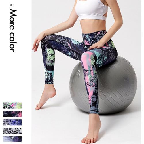 Cloud Hide Flower Fitness Sports Leggings for Women Gym Yoga Pants High Waist Sexy Long Tights Running Trouser Workout Plus Size