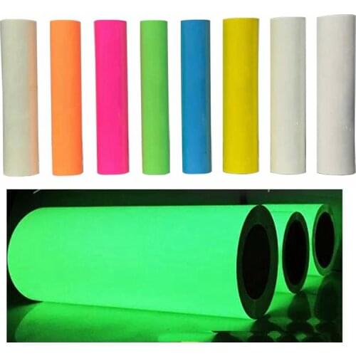 1 Sheet DIY Glow In Dark Heat Transfer Vinyl Film Luminous Heat Press Machine Iron on HTV Tshirt Clothing Lettering Films